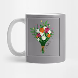 A Bucket of Flowers Mug